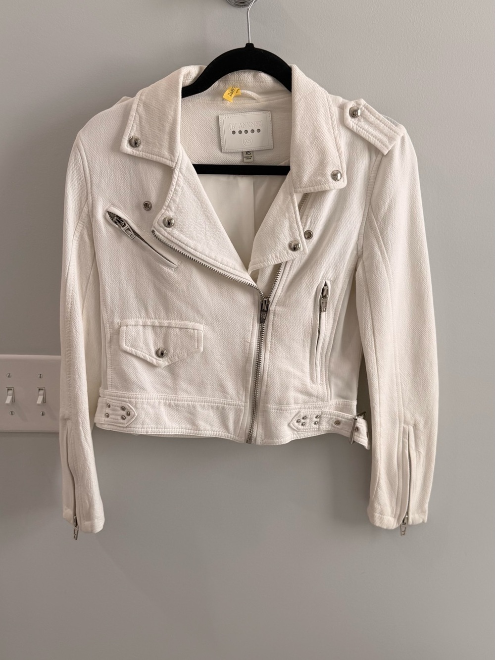 Blank NYC White Moto Jacket